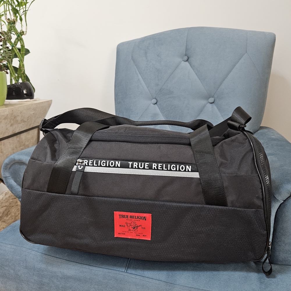 True Religion Black Duffel Bag